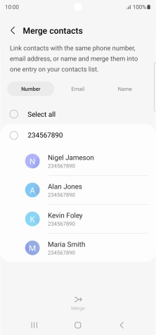 Press the field next to the required number. Press the field next to the required number.