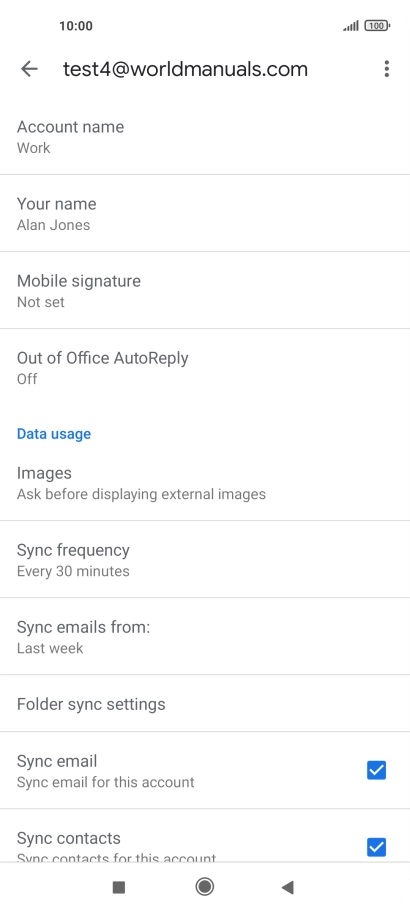 Press Account name and key in the required name.