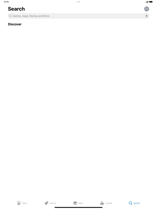 Press the search field. Press the search field.