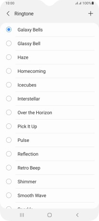Press the add ring tone icon.
