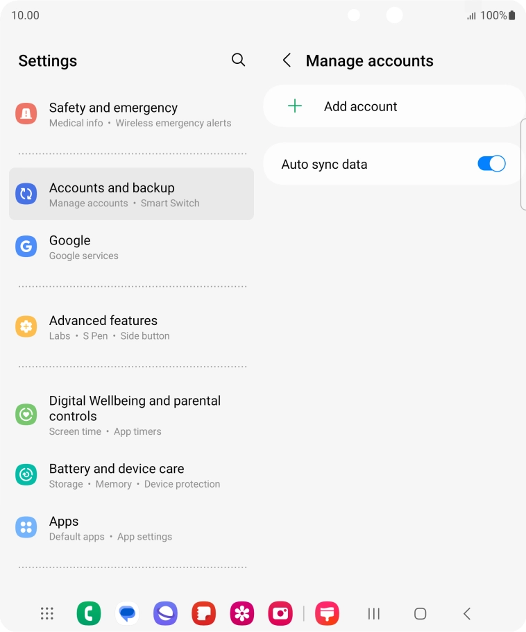 Press Add account. Press Add account.