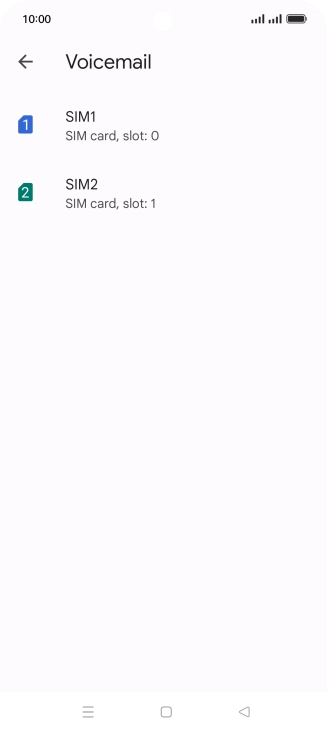 Press the required SIM.