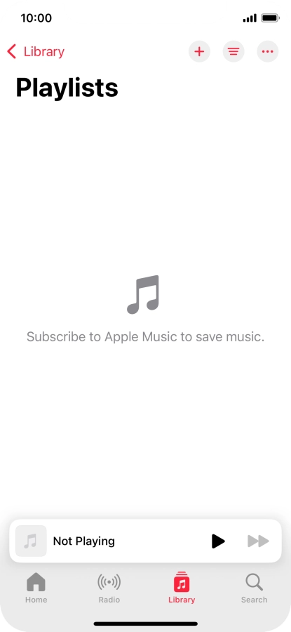 Press the new playlist icon. Press the new playlist icon.