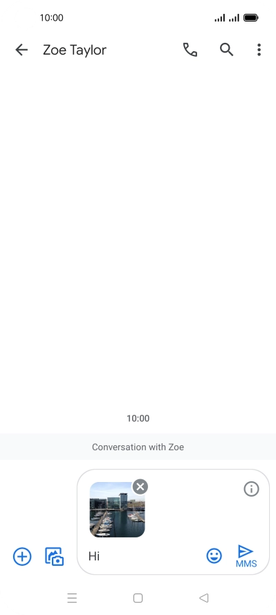 Press the send icon when you've finished your picture message.