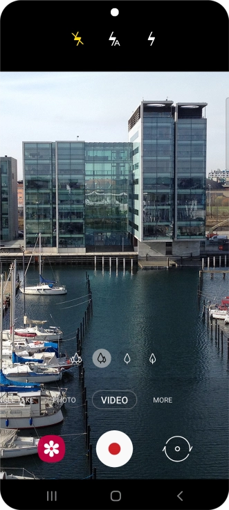 Press the required setting.