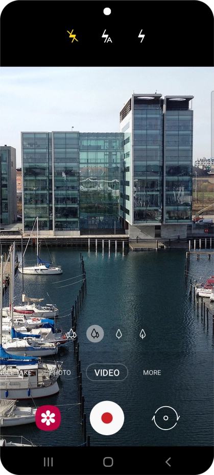 Press the required setting.