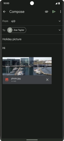 Press the send icon.