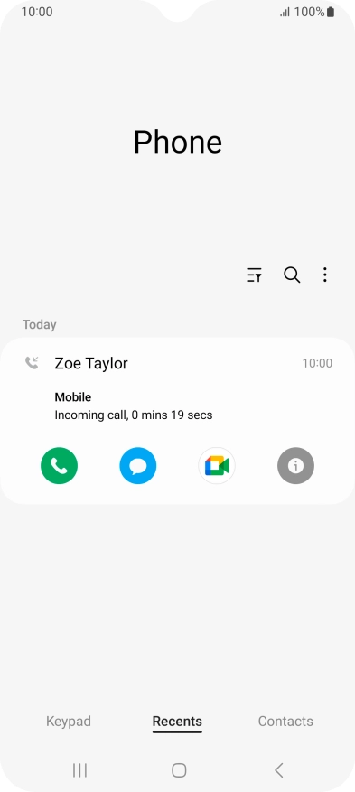 Press the info icon.