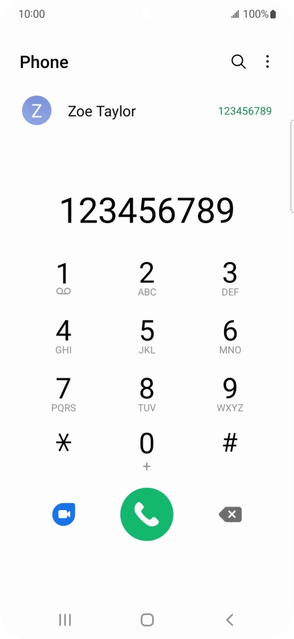 Key in the required number and press the call icon.