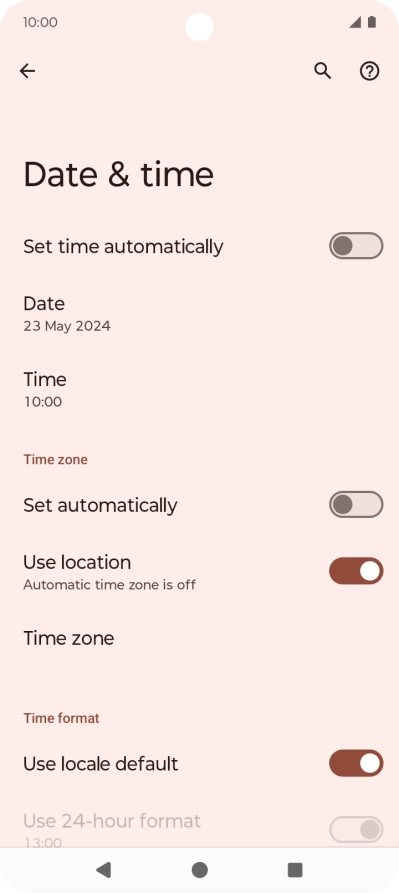 Press the indicator next to 