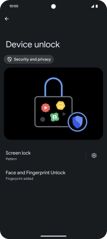 Press Screen lock and key in the additional phone lock code you created earlier.