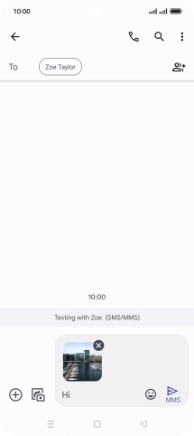 Press the send icon.