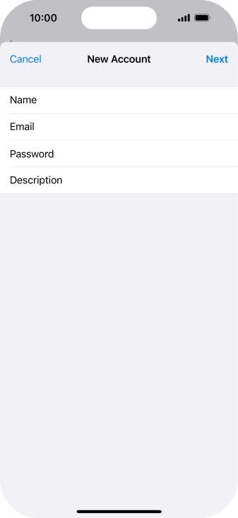 Press Description and key in the required name. Press Description and key in the required name.