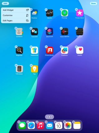 Press Add Widget. Press Add Widget.