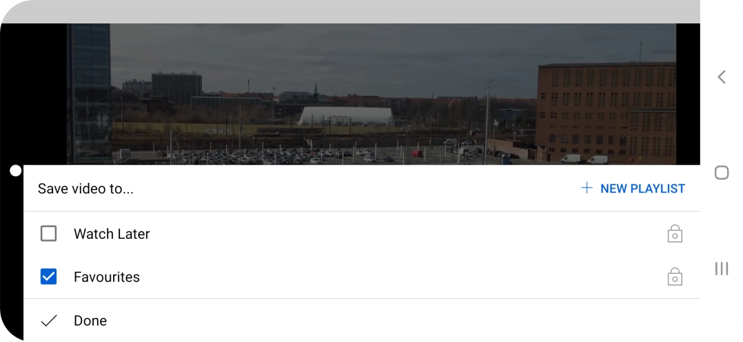Press the required playlist. Press the required playlist.