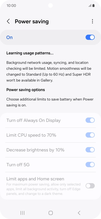Press the Home key to return to the home screen.
