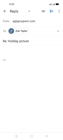 Press the text input field and key in the required text.