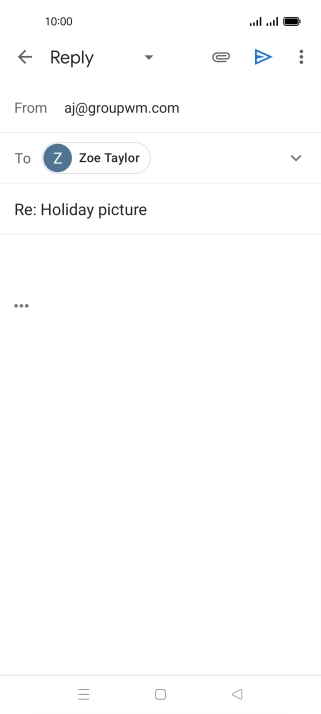 Press the text input field and key in the required text.