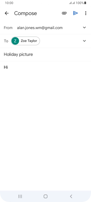 Write the required text and press the send icon.