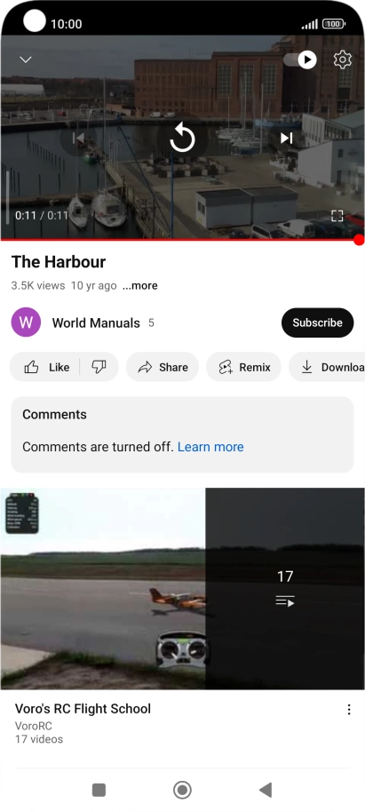 Press the Home key to return to the home screen.