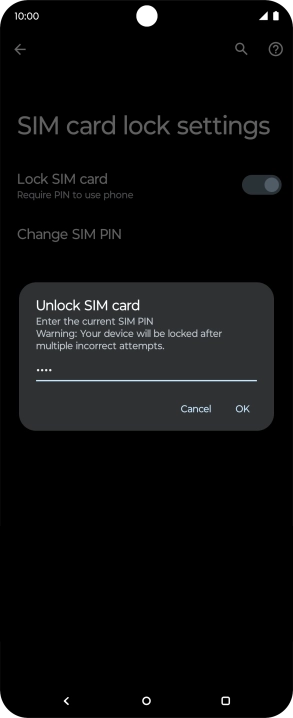 Key in your PIN and press OK.