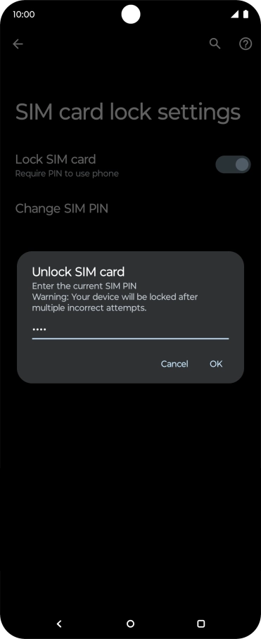 Key in your PIN and press OK.