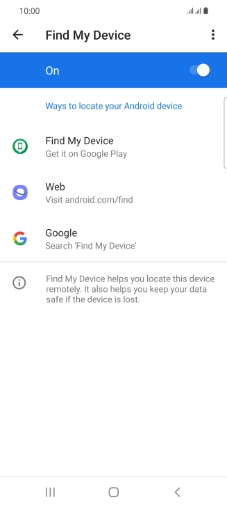 Press the Home key to return to the home screen.
