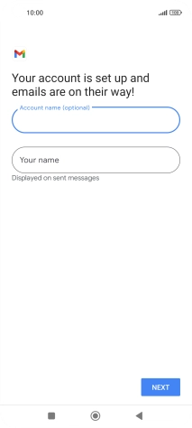 Press Your name and key in the required sender name.