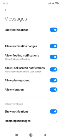 Press the indicator next to 
