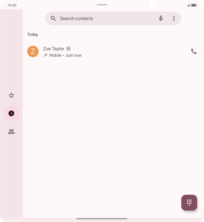 Press and hold the required number.