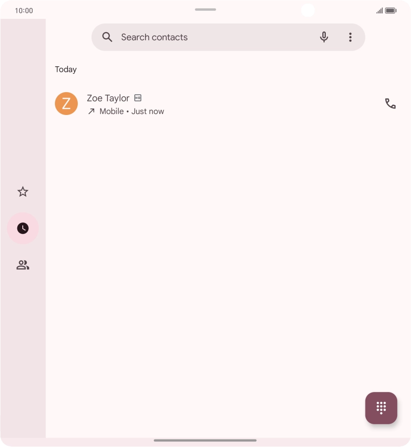 Press and hold the required number.