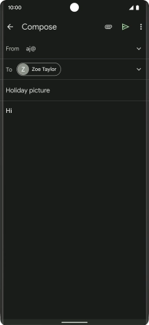 Write the required text and press the send icon.