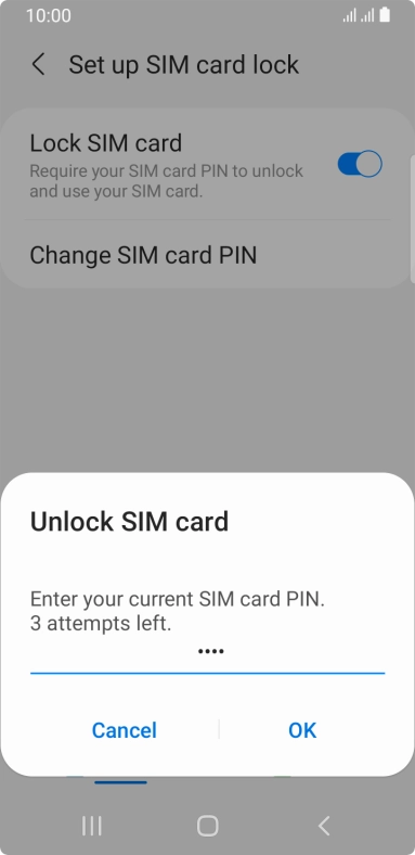 Key in your PIN and press OK.
