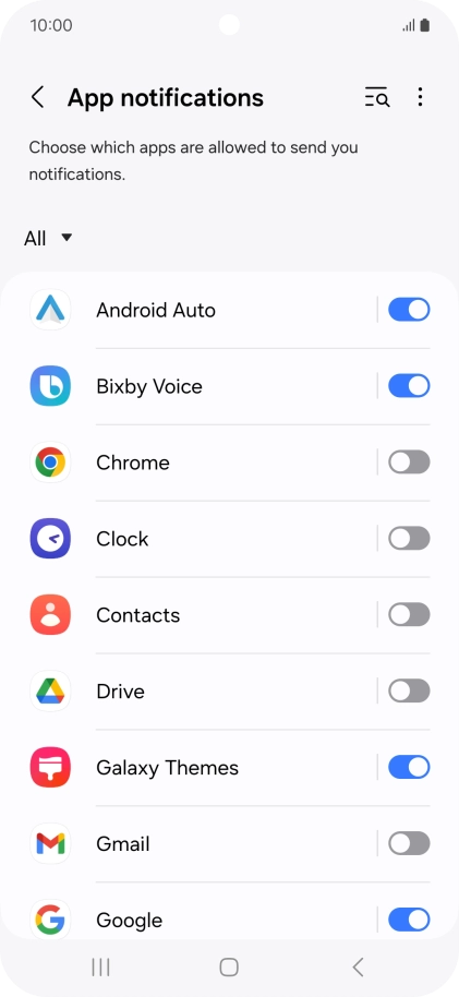 Press the drop down list.
