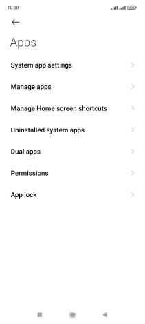 Press Manage apps.