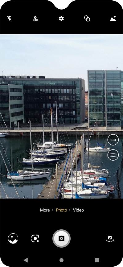 If the camera is turned on, press the video icon.