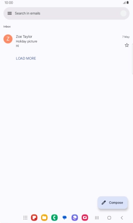 Press the menu icon.