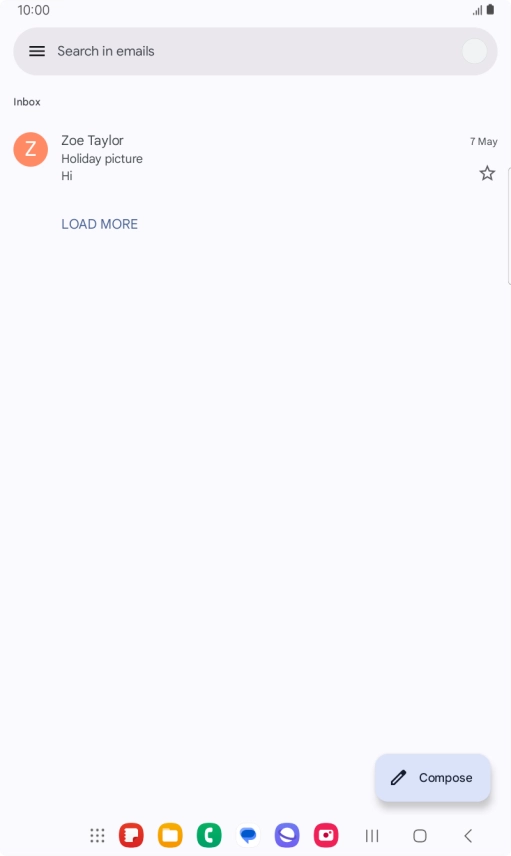 Press the menu icon.