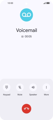 Press the end call icon. Press the end call icon.