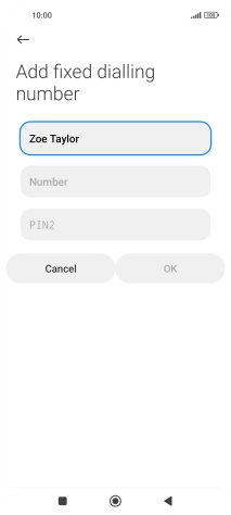 Press Number and key in the required phone number.