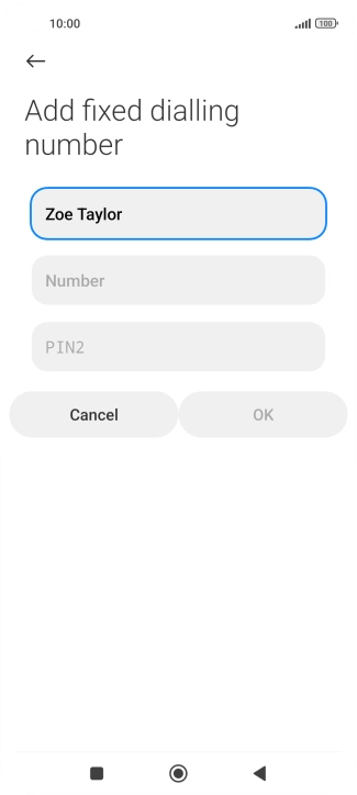 Press Number and key in the required phone number.