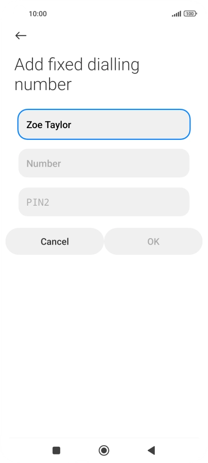 Press Number and key in the required phone number.