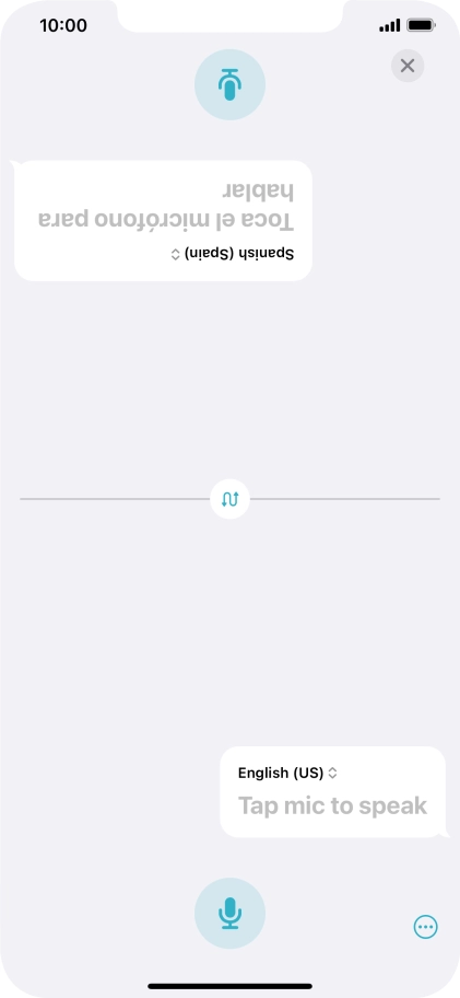 Press the end icon to end two-way view.