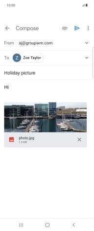 Press the send icon.
