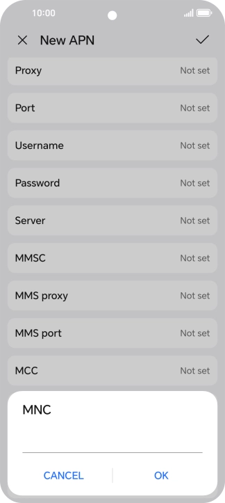 Key in 15 and press OK.