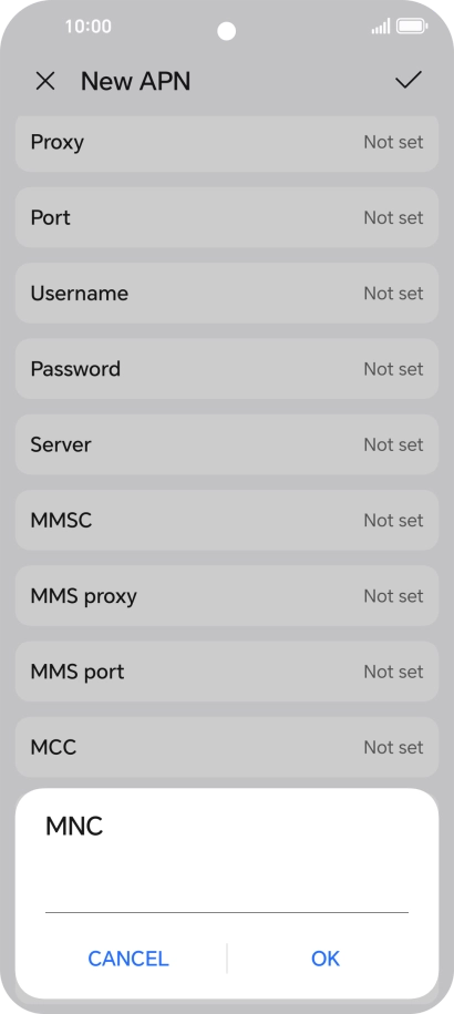 Key in 15 and press OK.
