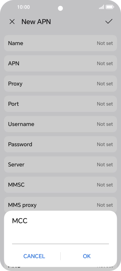 Key in 234 and press OK.