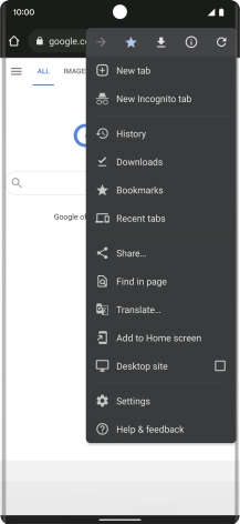 Press the star to add the bookmark.