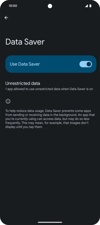 Press Unrestricted data.