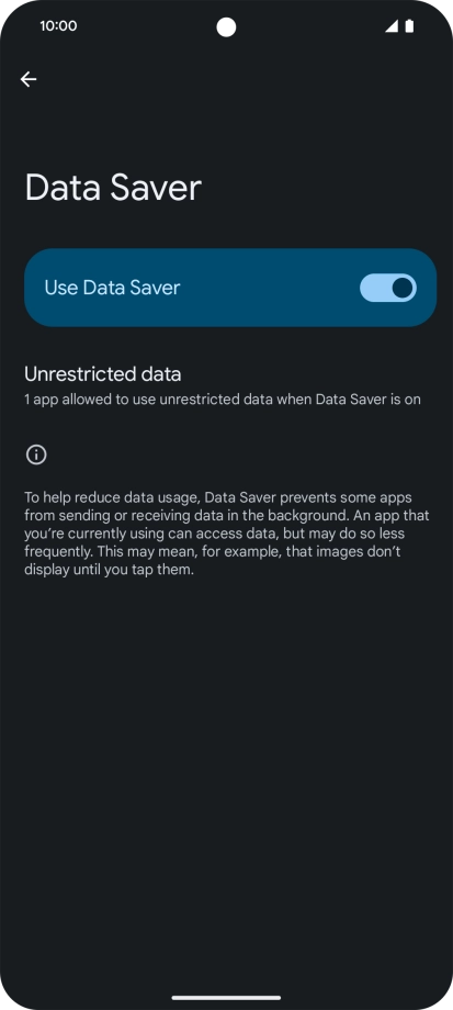 Press Unrestricted data.